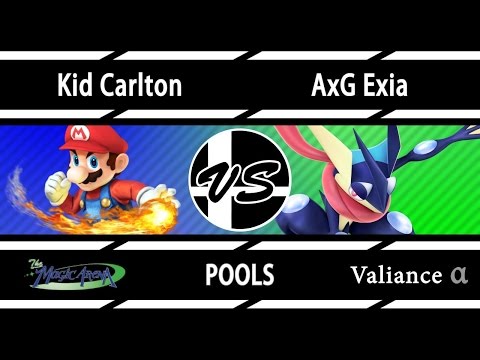Valiance α- AxG Exia (Greninja, Sheik) vs Kid Carlton (Mario) - POOLS  - Smash 4 - Wii U