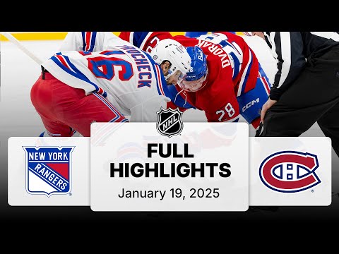 NHL Highlights | Rangers vs. Canadiens - January 19, 2025
