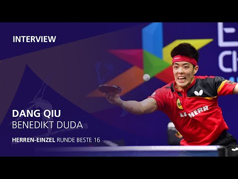 Dang Qiu - Benedikt Duda I Herren-Einzel Runde Beste 16 I Tischtennis-EM Munich 2022