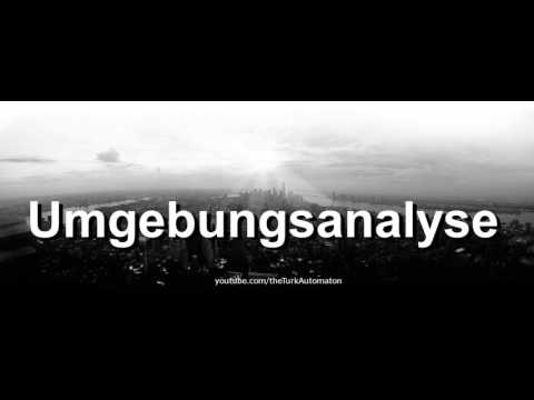 Wie man Umgebungsanalyse auf Deutsch ausspricht?