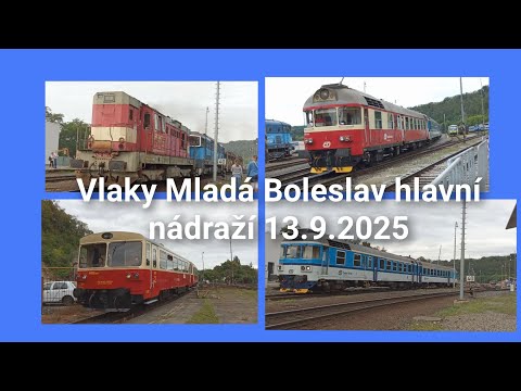 Vlaky Mladá Boleslav hlavní nádraží 13.9.2025