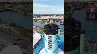 Top of Margaritaville Islander view of Tampa from Port - Nov 2 25 #cruiselife #cruise #drone