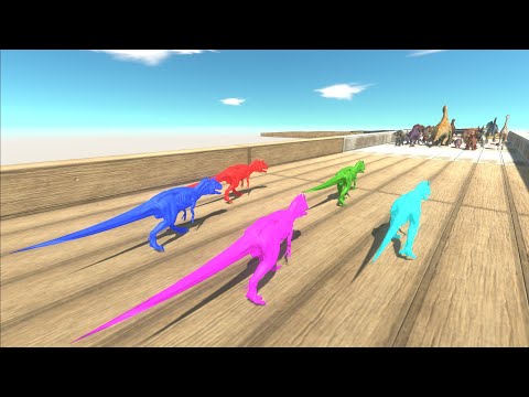 Trying to escape from Neon Cryolophosaurus Aliens - Animal Revolt Battle Simulator ARBS