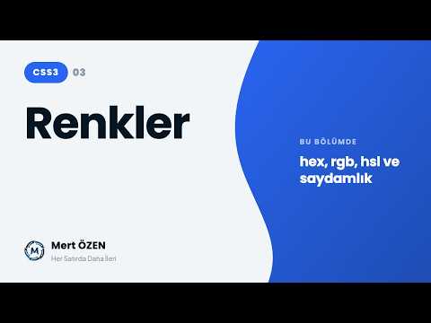 CSS3: Renkler