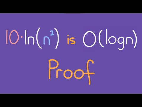 Prove 10ln(n²) is O(logn)