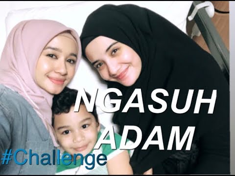 Mami Kia & aunt Bella Ngasuh Adam seharian