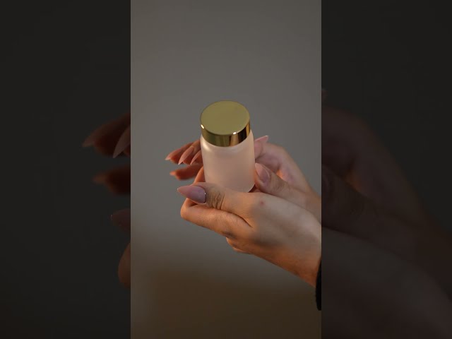 Pote Cápsula Vidro Transparente Fosco 120ml com Tampa Dourada Fosca