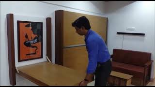 Wall Folding Dining with Gas spring - Wall Folding Bed Video