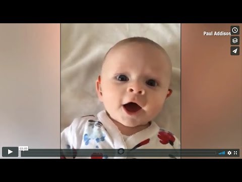 Baby's joy after hearing aids turned on goes viral (ASL - 12.8.19)