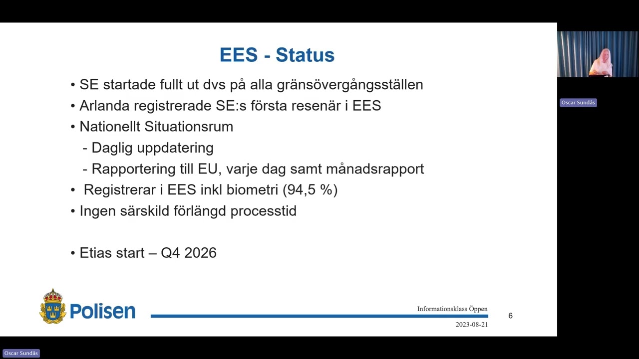 Se webbinariet kring införandet av EES