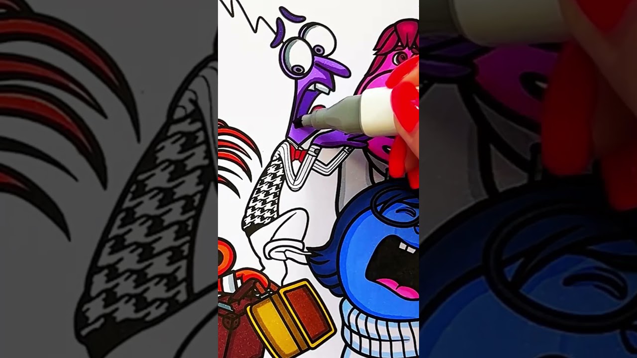 Fear Inside Out 2 Coloring Page
