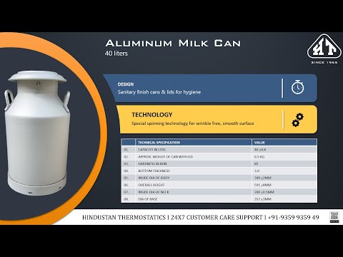 Aluminium Milk Cans 40 Ltr