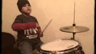 My 6 year oldson Ryder playing drums