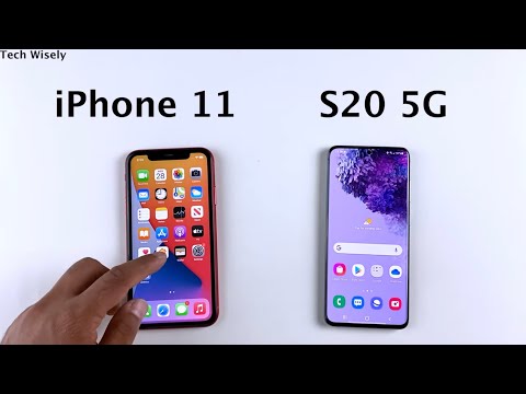 iPhone 11 vs SAMSUNG S20 5G Speed Test & Ram Management