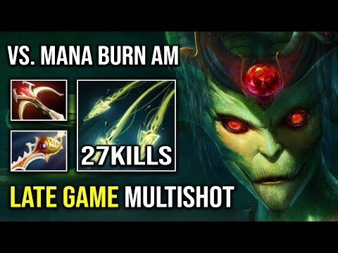Even Late Game AM Can't Stop this MEDUSA Insane 1v5 Multishot Max 9 Items Vs Pro AM Dota 2