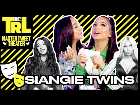 The SiAngie Twins Do Their Best Impressions Of Cardi B & Lil Yachty | Master Tweet Theater 🎭 | TRL
