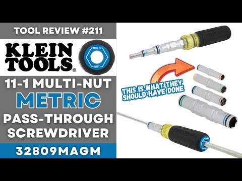 Klein 11-1 METRIC Pass Through Nut Driver - They Tried A Little Too Hard To Make it Better 32809MAGM