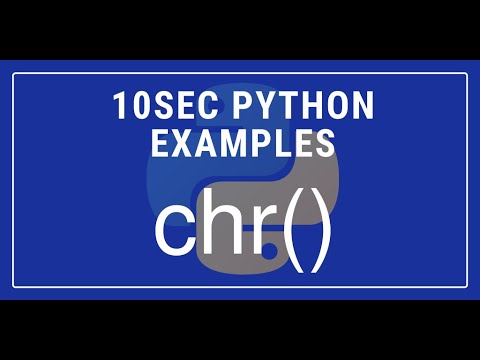 10sec Python Examples Chr Built In Function By Code Recipe