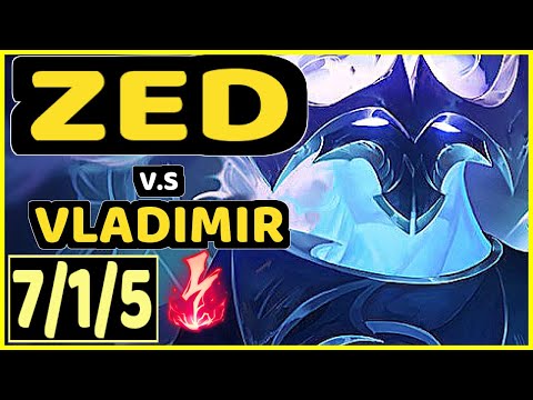 THEUSMA (ZED) vs VLADIMIR - 7/1/5 KDA MID GAMEPLAY - BR Ranked DIAMOND
