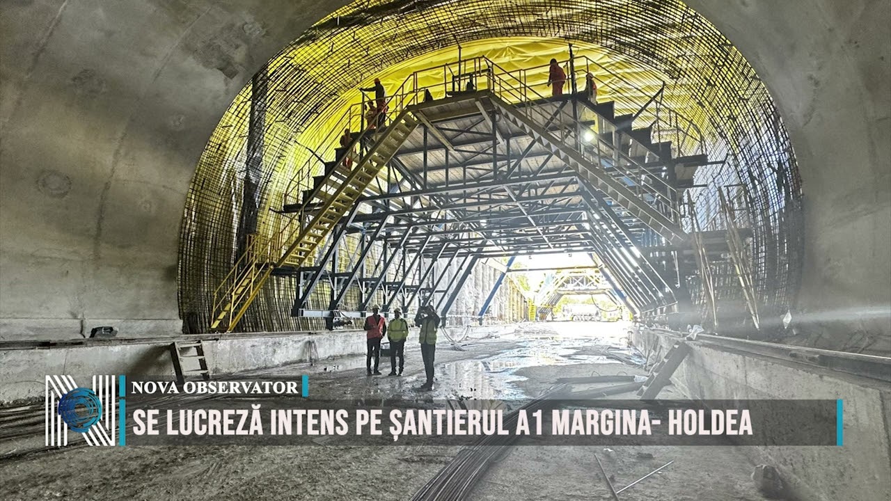 Se lucreză intens pe șantierul A1 Margina- Holdea