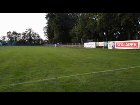 Kibice Unii Krapkowice po przegranym 2-4 meczu ze Stalą Brzeg