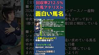 面白い珍馬名：ボクマダネムイヨ・アララララ・ゼロトイチノアイダ・一攫千金【競馬ネタ雑談】 #shorts