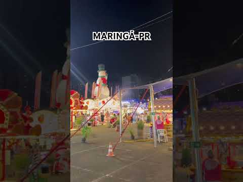 Maringá enfeitada para o Natal! #natal #enfeitesdenatal #maringá #paraná #parque