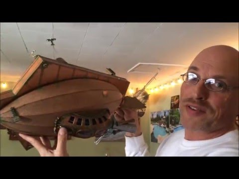 Stephan J Smith, Dr. Steampunk with his Steampunk Aircraft Carrier