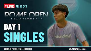 LIVE: Rome Open Championship 2026 – Day 1 | Singles | World Pickleball Studio
