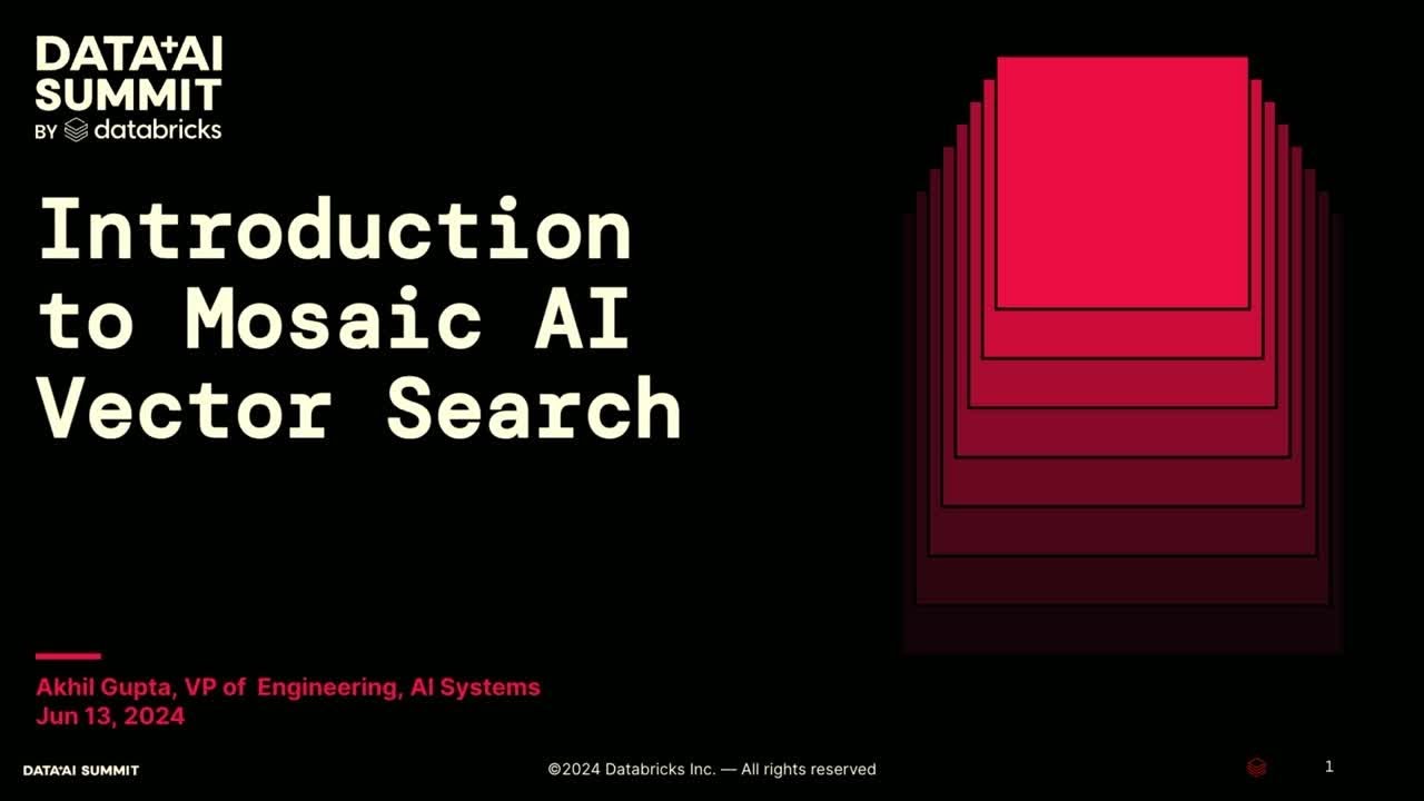 Introduction to Vector Search on Databricks