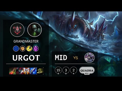Urgot Mid vs Kassadin - EUW Grandmaster Patch 10.21