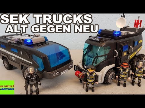 Playmobil SEK Truck Vergleich Alt gegen Neu seratus1 unboxing