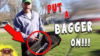 Putting Bagger on a Craftsman M230 walk behind mower with Briggs and Stratton
