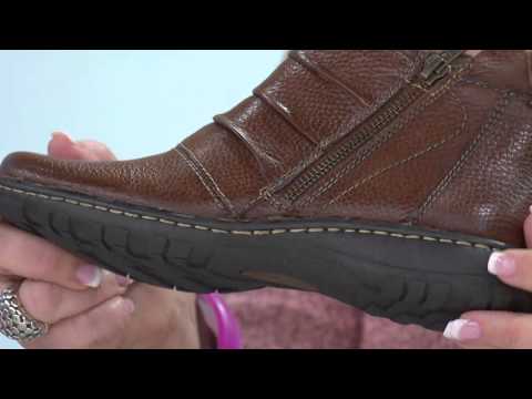 Earth Origins Leather Ankle Boots w/ Side Zipper - Carson with Carolyn Gracie