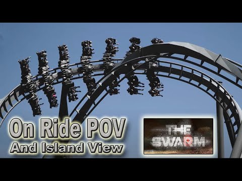 The Swarm Thorpe Park Resort. Front seat POV and Island View. Filmed in 8K on insta360 X4