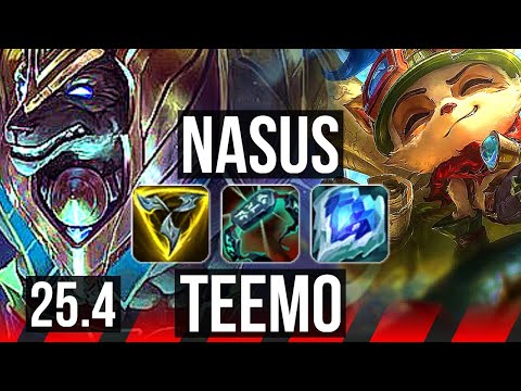 NASUS vs TEEMO (TOP) | 3200+ games | KR Grandmaster | 25.4