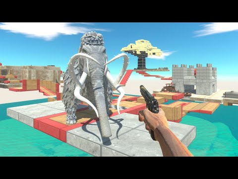 Finding And Hunting White Mammoth In Sky Land - Animal Revolt Battle Simulator