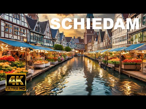 Schiedam Centrum Markt like Never Before: 4K HDR Walk Tour