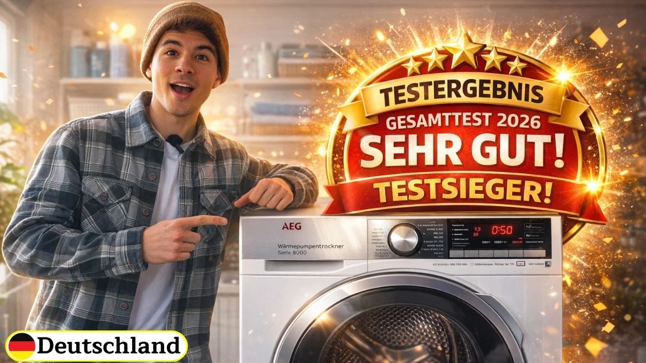 Test Wäschetrockner: TR8AMZ78 & TR8AMZ68  - Wärmepumpe AEG  Stiftung Warentest