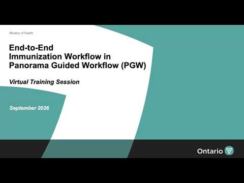 Immunization Workflow Training Recording