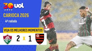 FLUMINENSE VENCE O FLAMENGO, QUE SEGUE NA BERLINDA DO CARIOCA; VEJA OS MELHORES MOMENTOS!