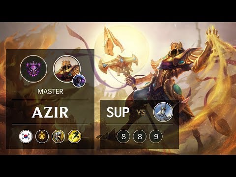 Azir Support vs Galio - KR Master Patch 9.5