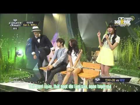San E & Raina - A Midsummer Night's Sweetness @ 140612 M Countdown (Playgirlz Team @360kpop)