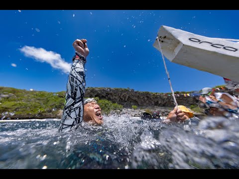 Tetsuo Hara CWT -96m at Dean's Blue Hole Bahamas Vertical Blue 2022 Commentary Version
