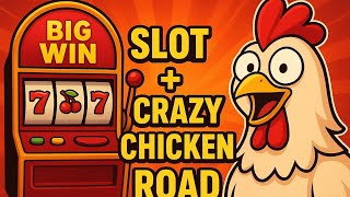 "BIG WIN SLOT 🎰 + CRAZY CHICKEN ROAD 🐔" Amar gamer