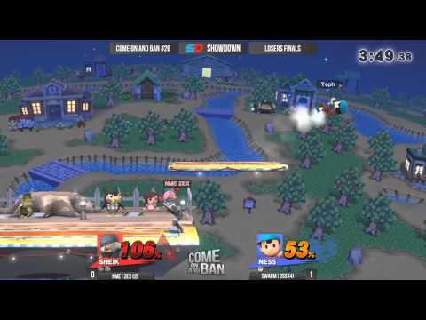 Come on and Ban #26 - Losers Finals: NME|Zex (Sheik) vs Swarm|DSS (Ness/Sheik)