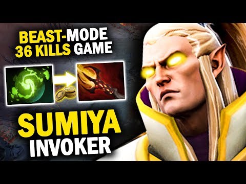 INSANE GAME!! SUMIYA INVOKER BEAST-MODE 36 KILLS NO MERCY | EPIC COMBO SKILLS - DOTA 2 INVOKER 7.20E