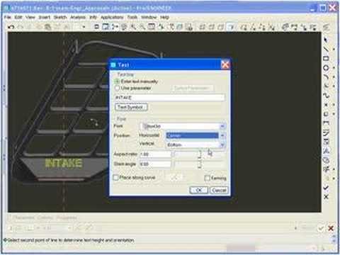 ProEngineer Text Justification in Wildfire 3.0