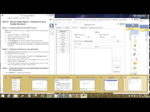 CCNA 1 Packet Tracer Activity 10.4.1.3 solution