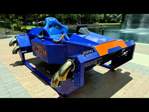 Axion Jet-Powered Flying Racecar Debuts as the World’s First VTOL Racer – 200 MPH Diesel-Powered